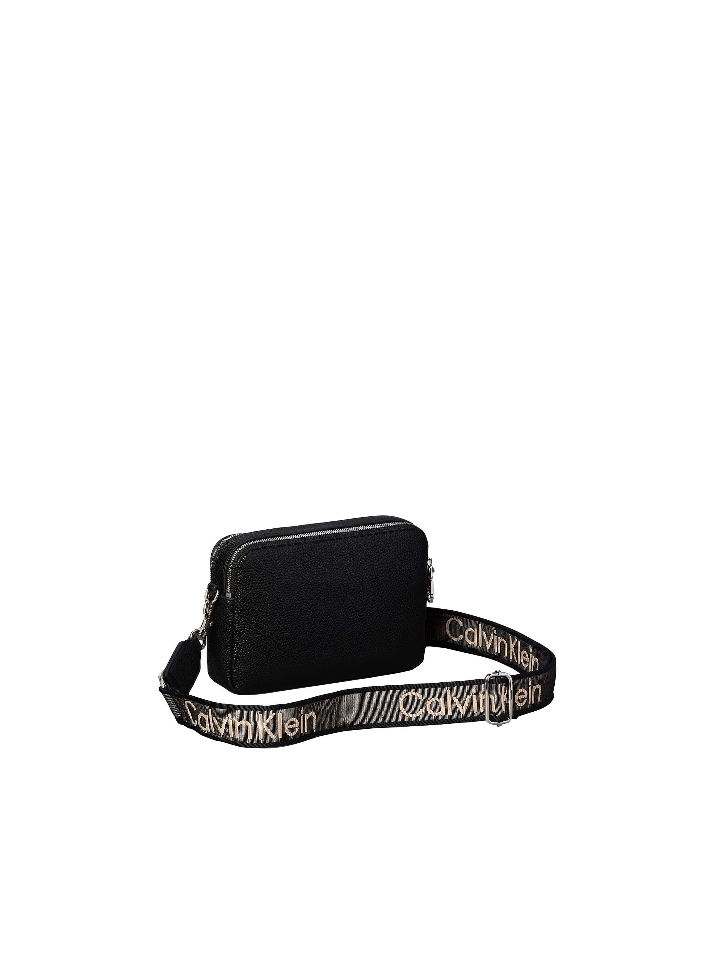 Calvin Klein Umhängetasche WEBBING 2X STRAP CAMERA BAG, Damen Schultertasche, Handtasche mit Logoschriftzügen
