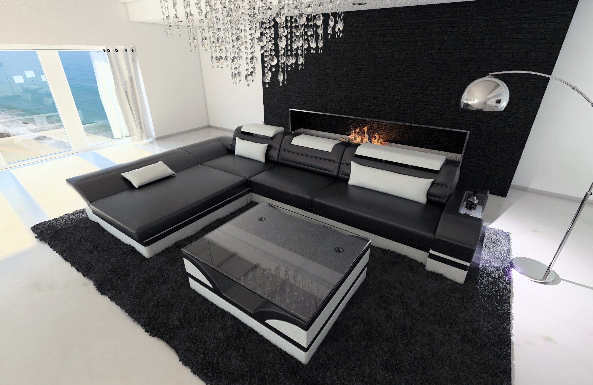 Sofa Dreams Ecksofa Couch Leder Sofa günstig online kaufen