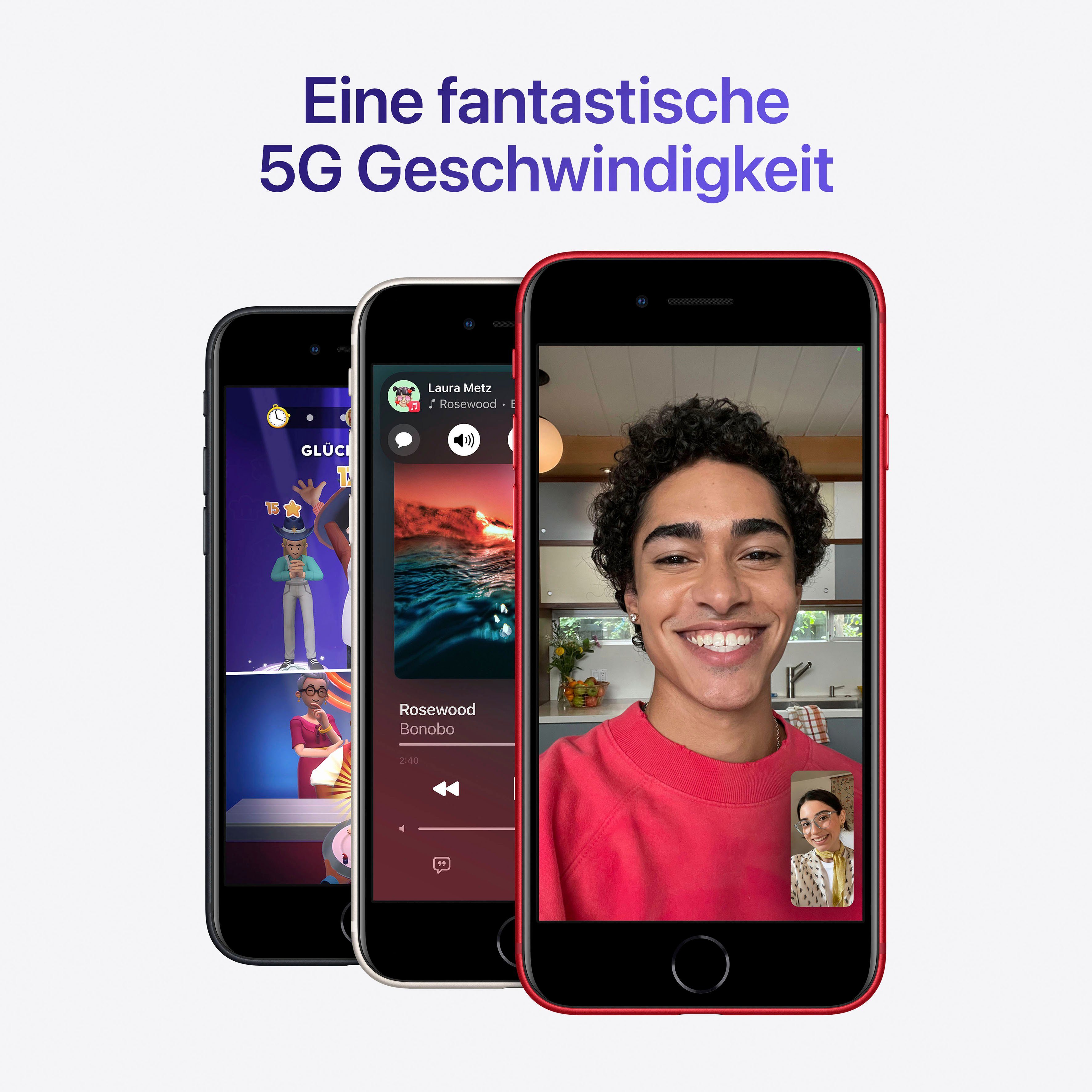 Apple iPhone SE Starlight GB MP cm/4,7 (2022) Kamera) Zoll, Smartphone 256 12 Speicherplatz, (11,94