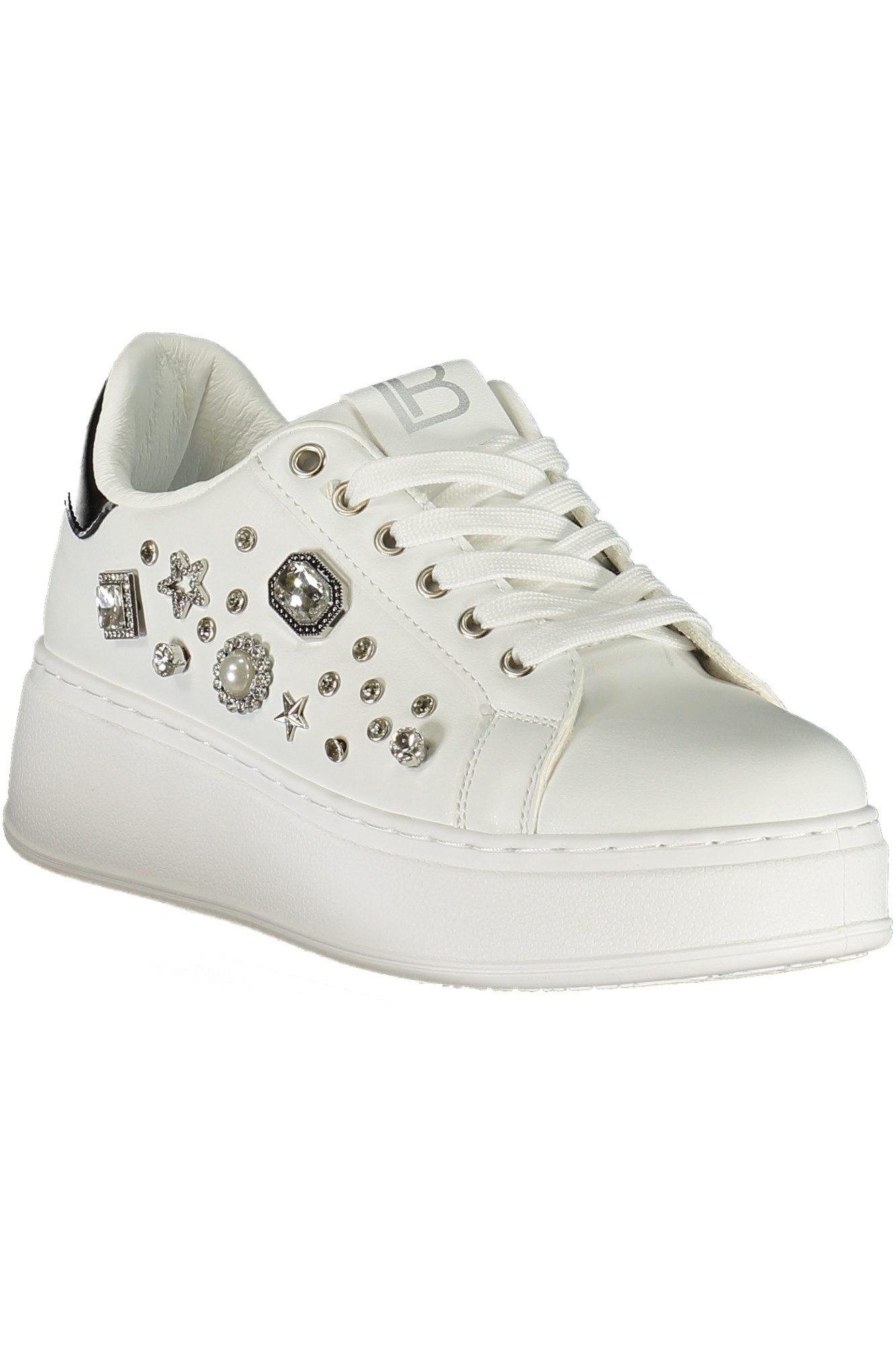 Laura Biagiotti Sneaker Elegante weiße Damensneaker mit Strass und