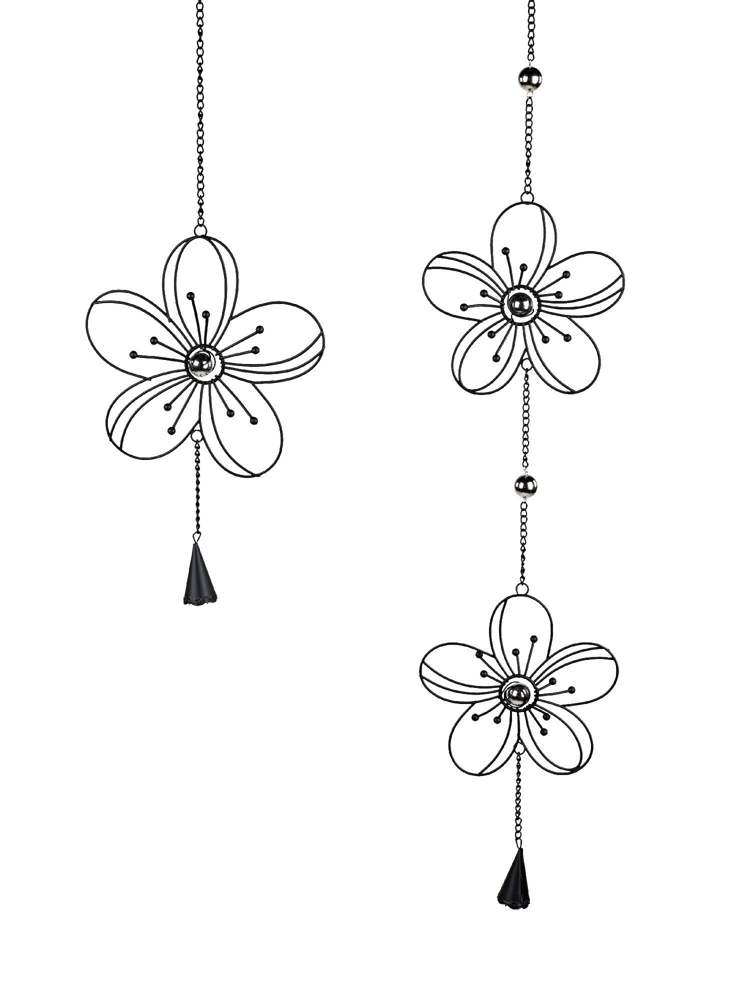 formano Hängedekoration Blumen, Höhe: cm, Farbe: Schwarz, Motiv: Blume