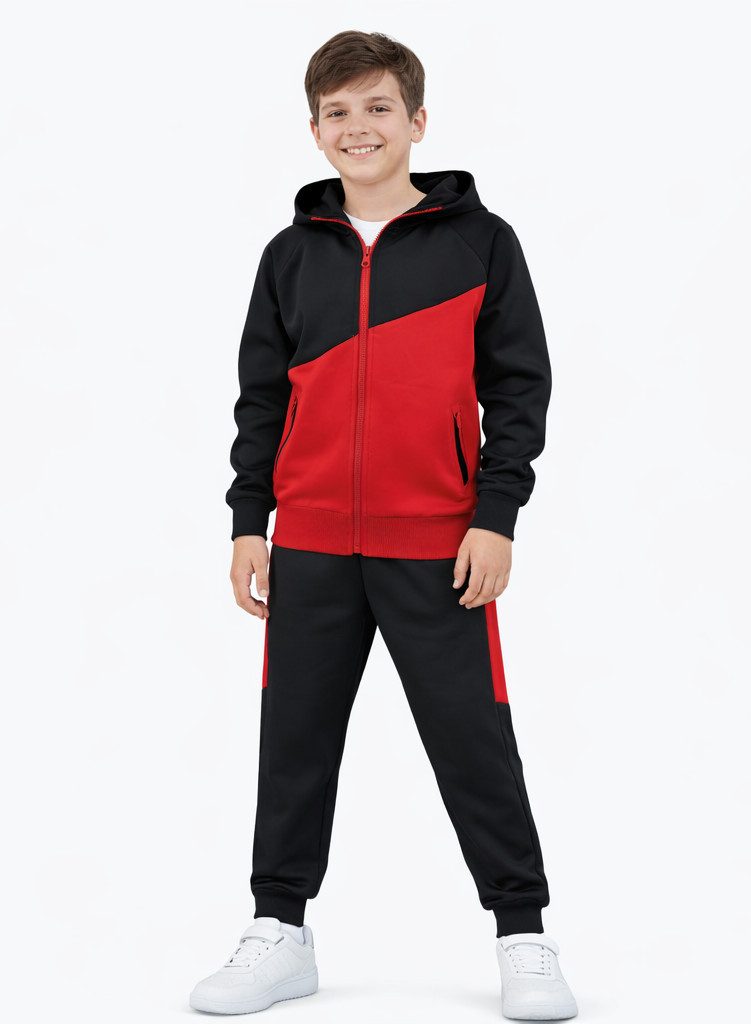 Hessis Trainingsanzug Jogginganzug Freizeitanzug für Jungen und Mädchen JF12 (Set, 2-tlg., Jacke mit Jogginghose)