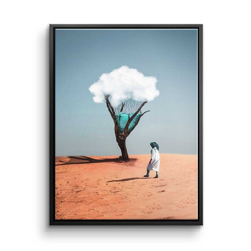 Top-Produkt DOTCOMCANVAS® Leinwandbild, Premium - schwarzer Rahmen Leinwandbild - - Resource Motivationsbild Water Mindset