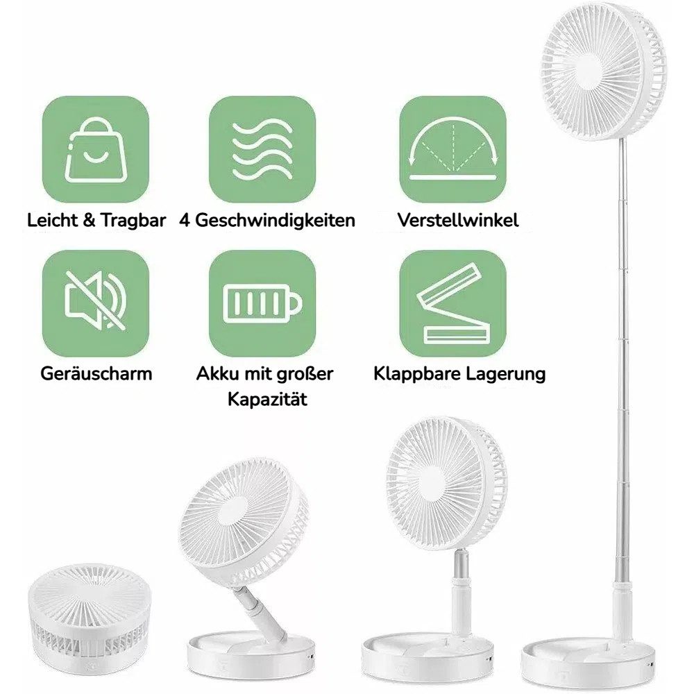BlingBin Tischventilator Faltbarer Oszillierender Ventilator, 7200 günstig online kaufen