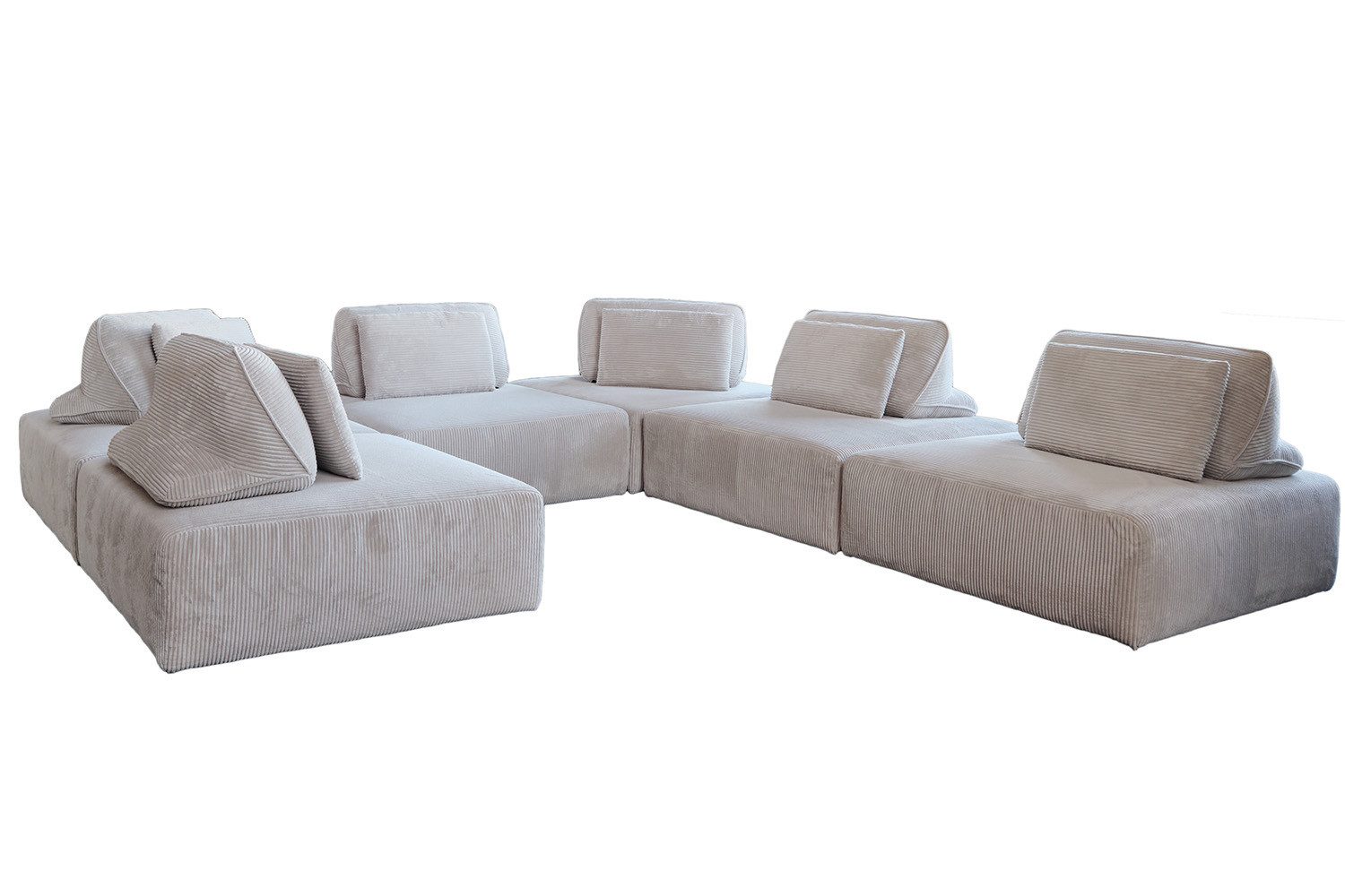 KAWOLA Sofa WIOLO SOFT Cord Sofa - Modular - Komfortabel & Flexibel - Wohnzimmer, Modulsofa mit Cordbezug. Abziehbar & vielseitig. 6 Module.