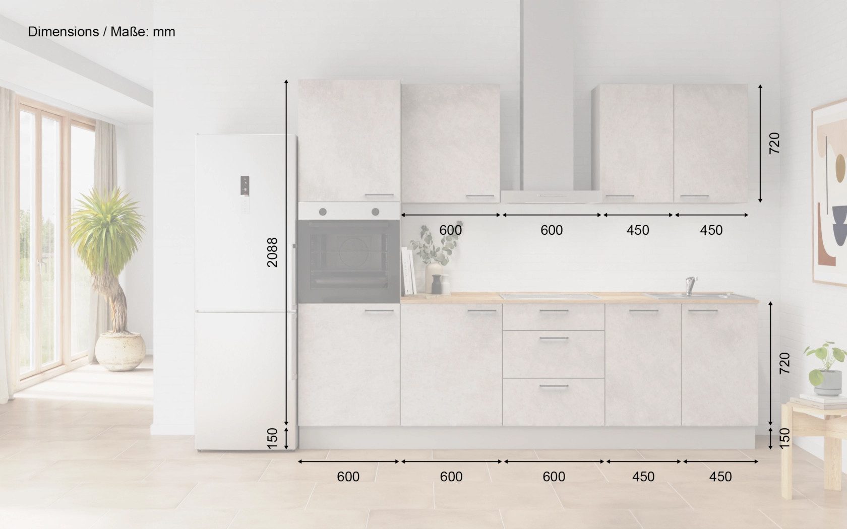 nobilia® Küchenzeile Norr, individuell anpassbar, gratis Küchenplanung mit Profis, (Breite 270 cm), vormontiert, wahlw. mit E-Geräten, inkl. Lieferung