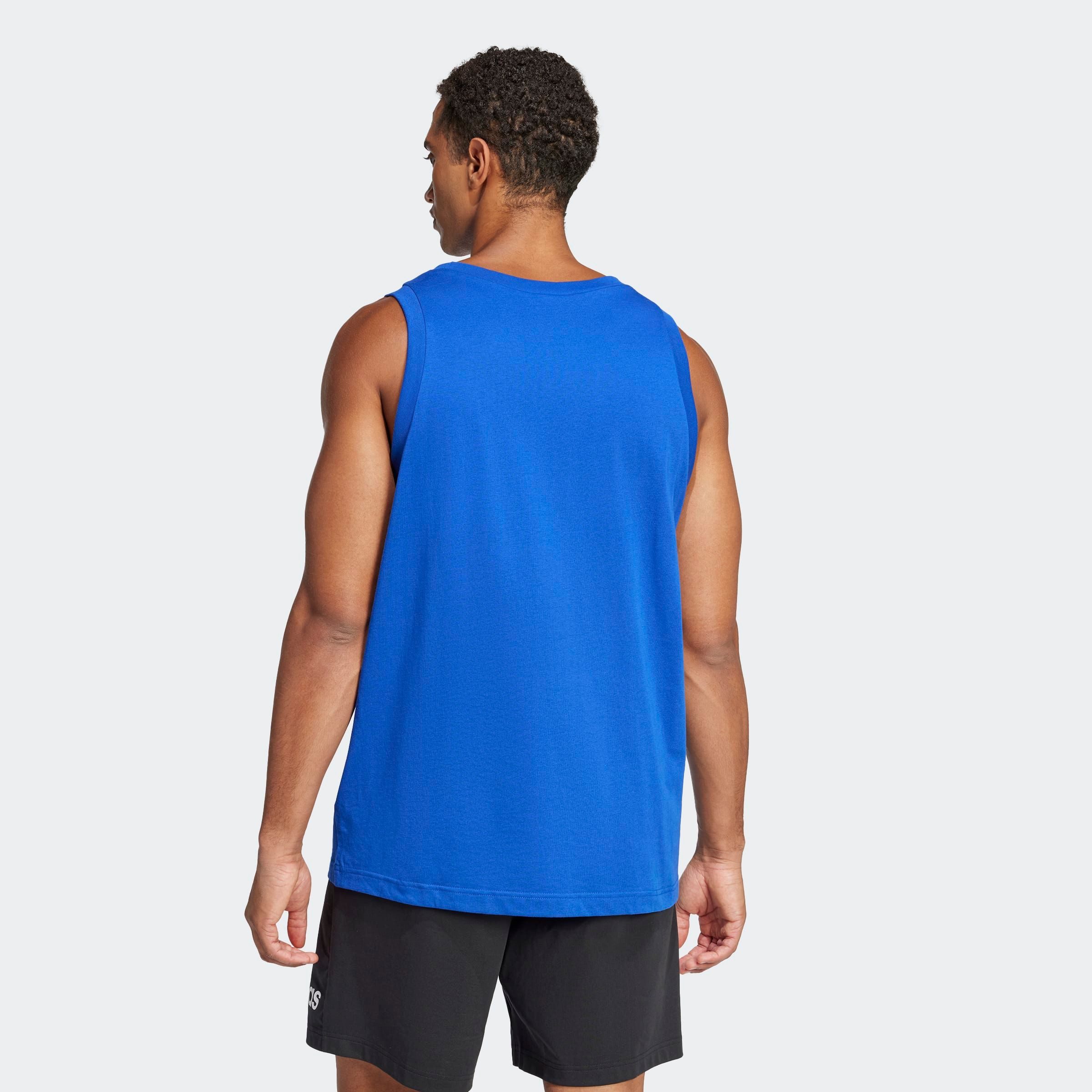 adidas Sportswear Tanktop M SL TANK ohne Verschluss, aus Baumwolle, mit Rundhalsausschnitt