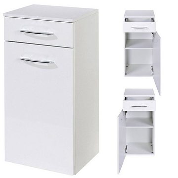 Lomadox Badmöbel-Set FLORIDO-03, (Spar-Set, 4-St), weiß Waschtisch Auzügen oder 2 Türen 155x200x47 cm Waschtisch 2 Türen