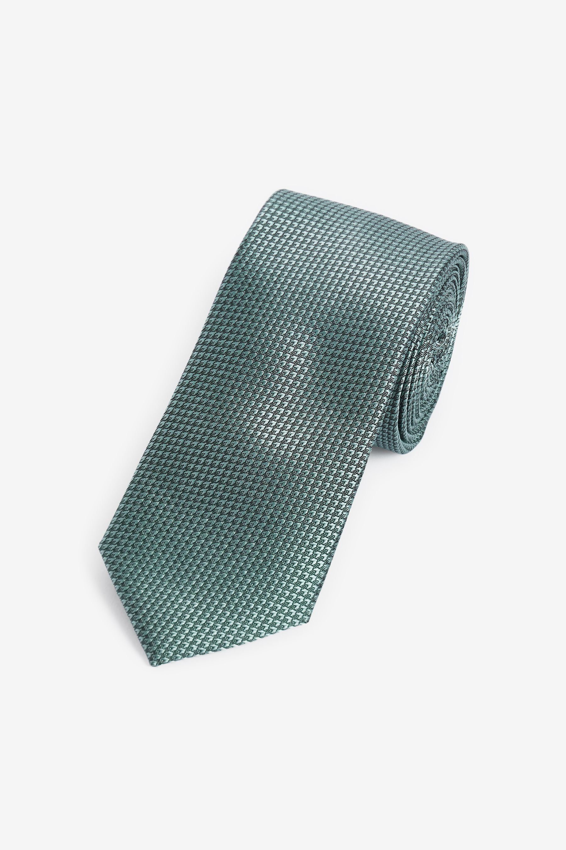 Next Krawatte Strukturierte Seidenkrawatte- Schmal (1-St) Sage Green
