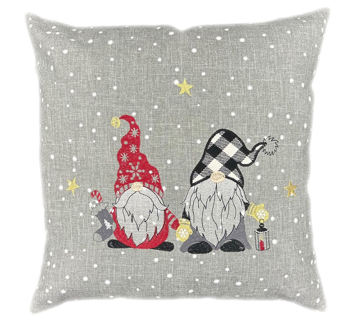 texpot Kissenhülle Stickerei Wichtel Winter Weihnachten günstig online kaufen