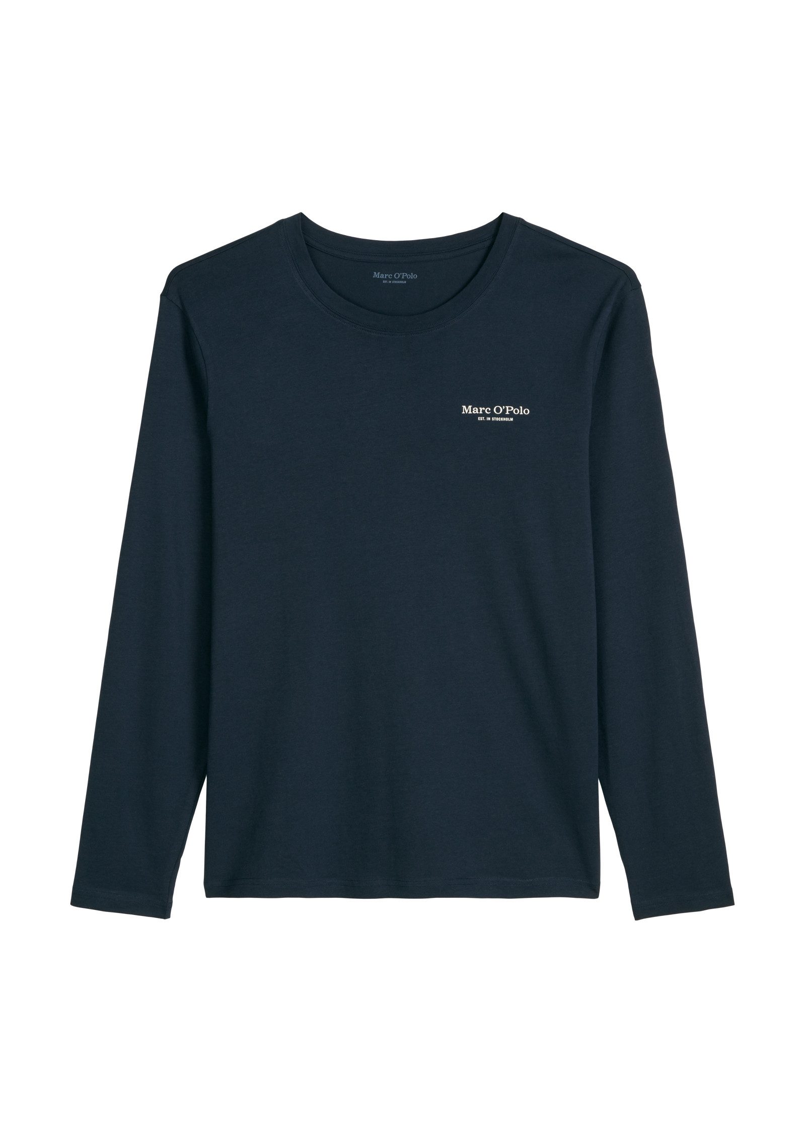 Marc O'Polo Pyjamaoberteil Mix N Match Cotton mit langen Ärmeln und Rundhal günstig online kaufen