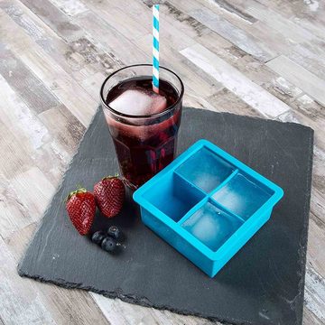 HAC24 Eiswürfelform Eiswürfelbereiter Eiswürfelbehälter Eiswürfel Silikonform, 4 teiliges Set mit Behältern aus Silikon