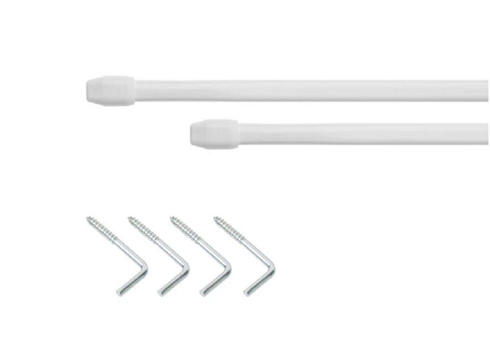 Clever-Kauf-24 Vitragenstange Vitragestange 2er Set weiß günstig online kaufen