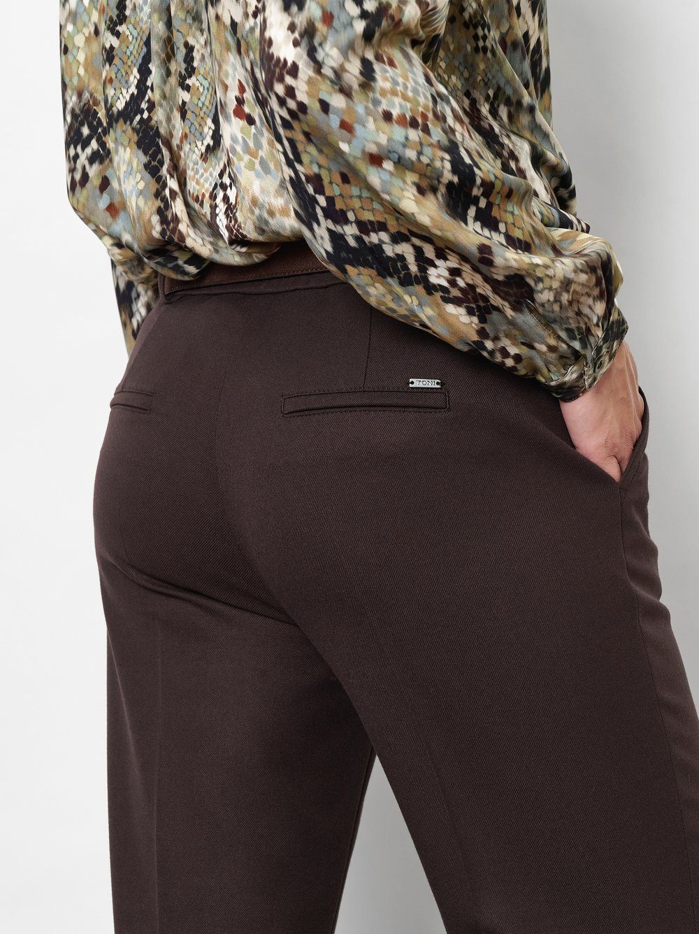 TONI Stoffhose Jenny Wide Leg mit Bügelfalten und Stretch