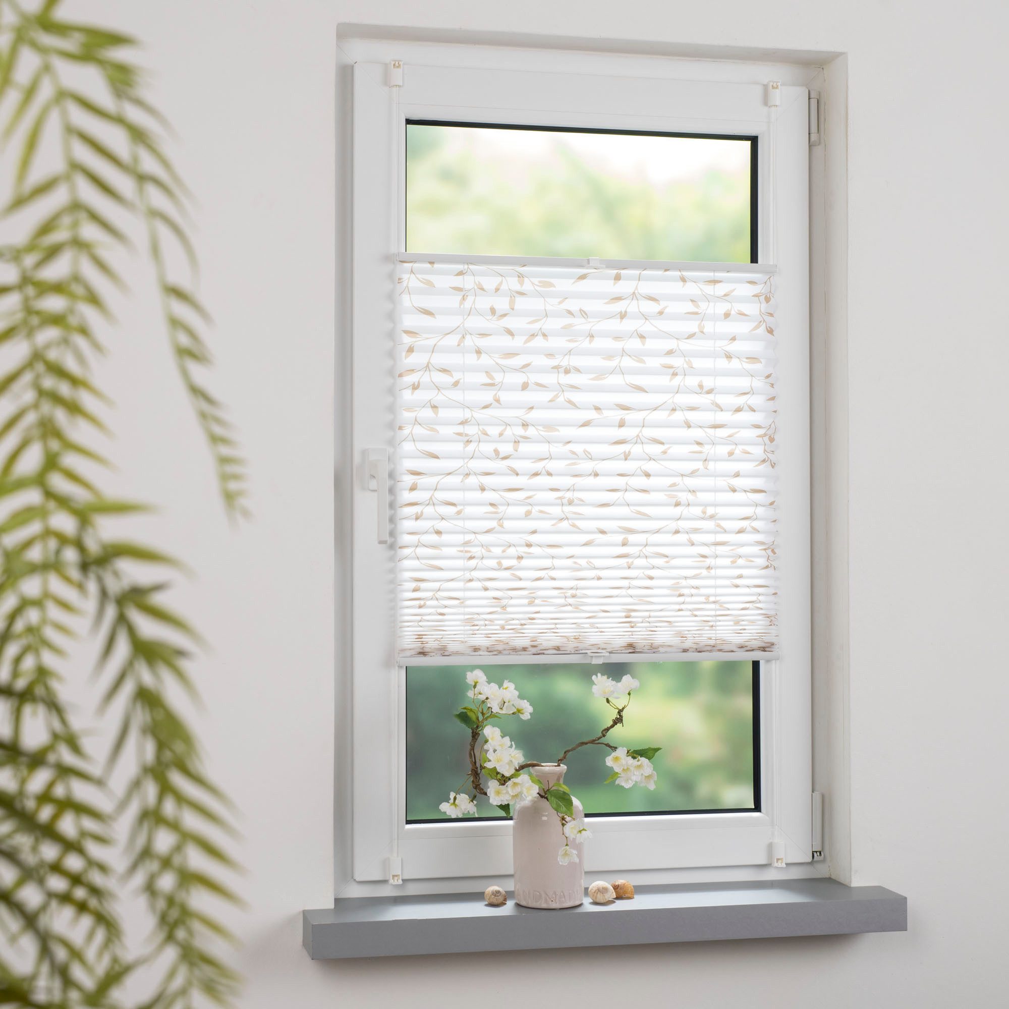 HOMBERA Plissee "Ranke", Lichtschutz, ohne Bohren oder Schrauben, verspannt günstig online kaufen