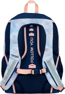 neoxx Schulrucksack Flow, Dreaming of Pastel, teilweise aus recyceltem Material