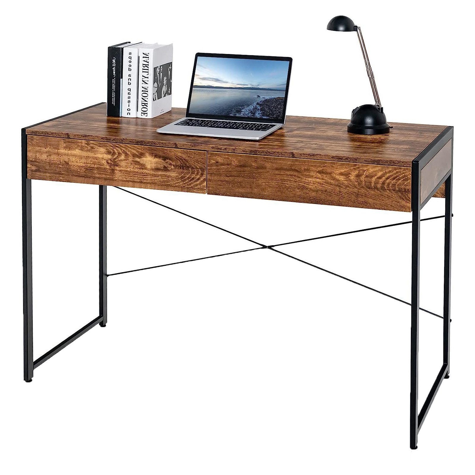 KOMFOTTEU Computertisch Schreibtisch, mit Schubladen günstig online kaufen