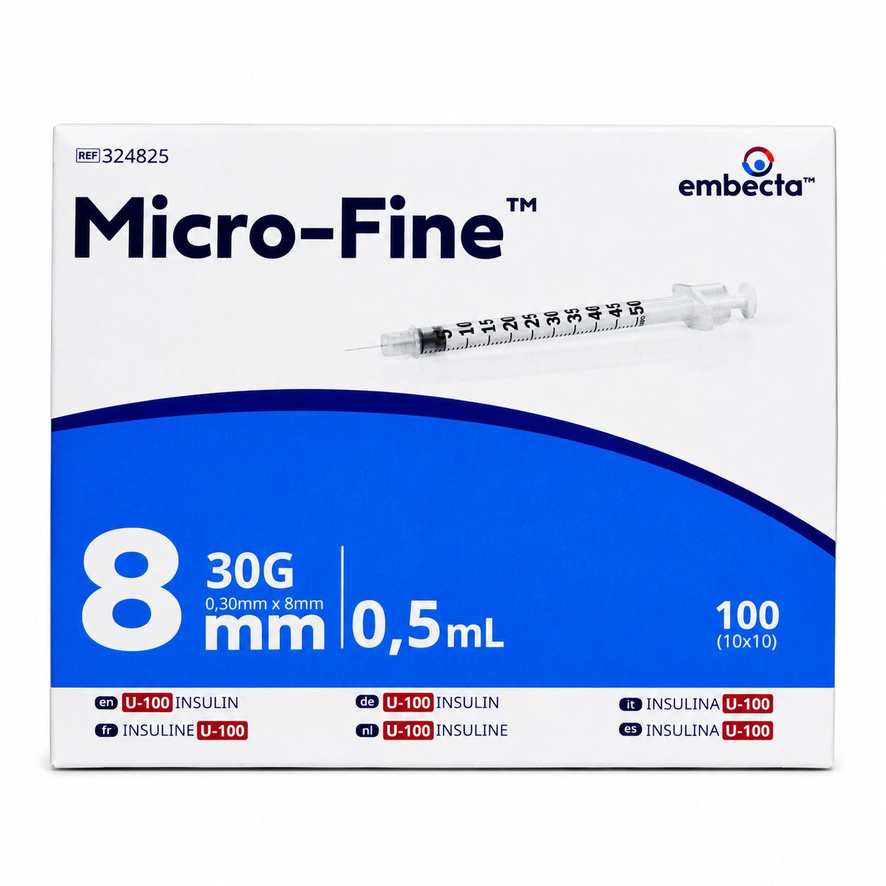 Einwegspritze BD MICRO-FINE Insulinspritze U100 8 mm