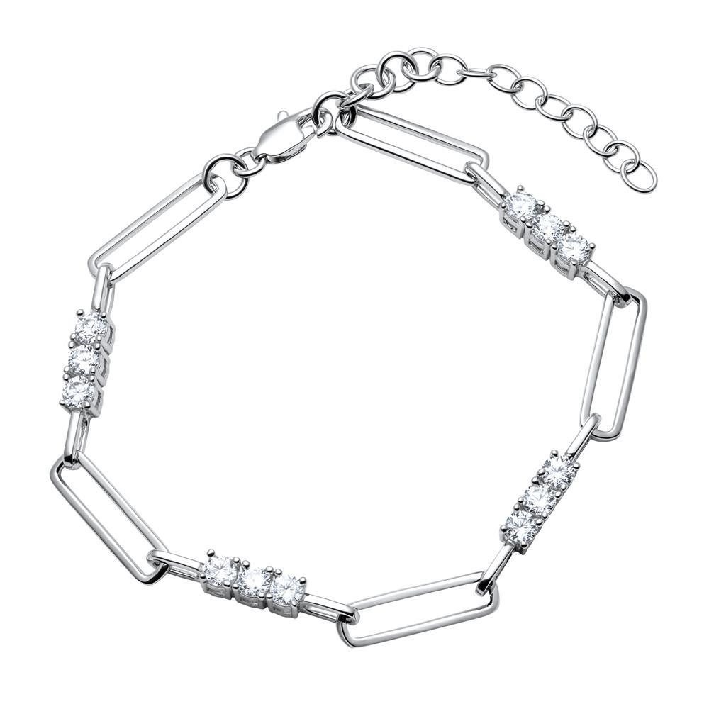 Silberarmband 925er Silber Armband für Damen mit Zirkonia von JEWLIX