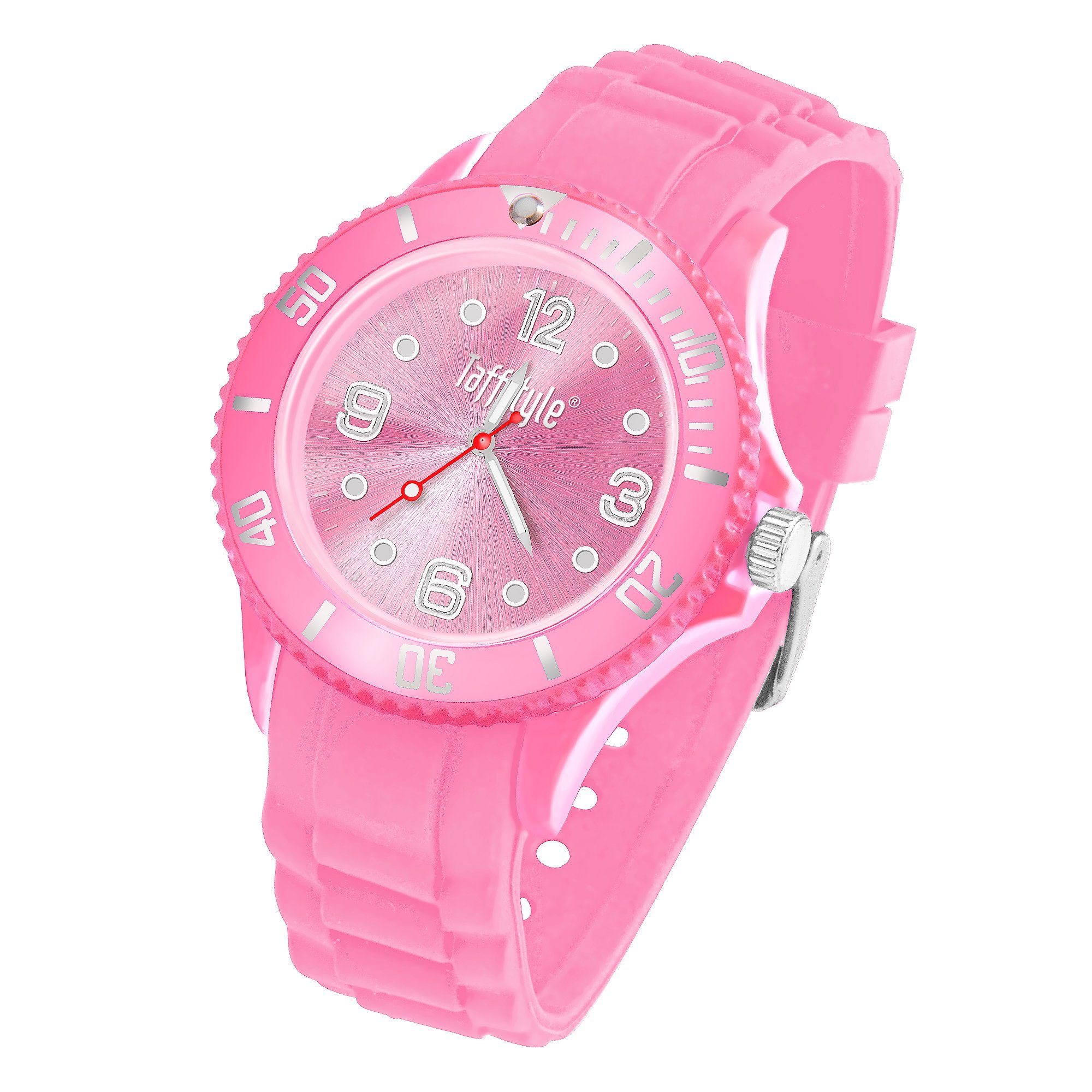 Taffstyle Quarzuhr Armbanduhr Silikon Analog Quarz Farbige Sport Uhr, Sportuhr Damenuhr Silikonuhr Kinderuhr Herrenuhr Bunt Gummi Armband