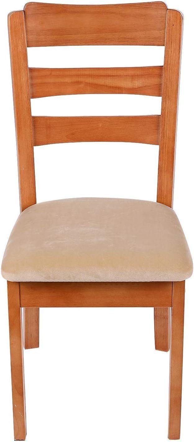 Stuhlhusse Stuhlbezug Samt Set, Sitzfläche 6er Weich Stretch-sitzbezüge FELIXLEO
