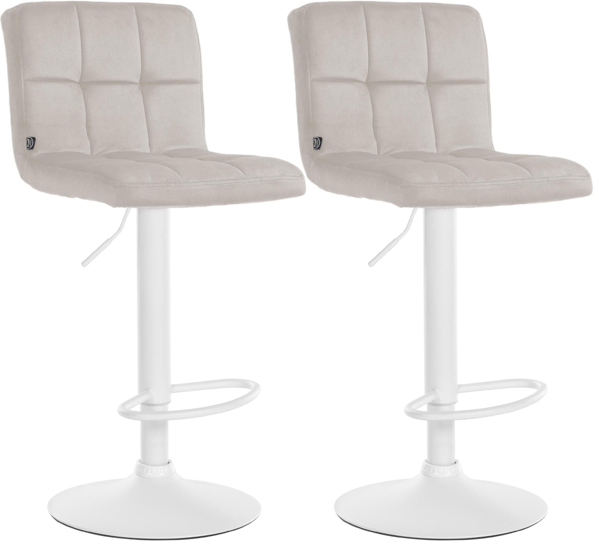 CLP Barhocker Peru Samt (Set, 2er), Samtbezug, höhenverstellbar, drehbar