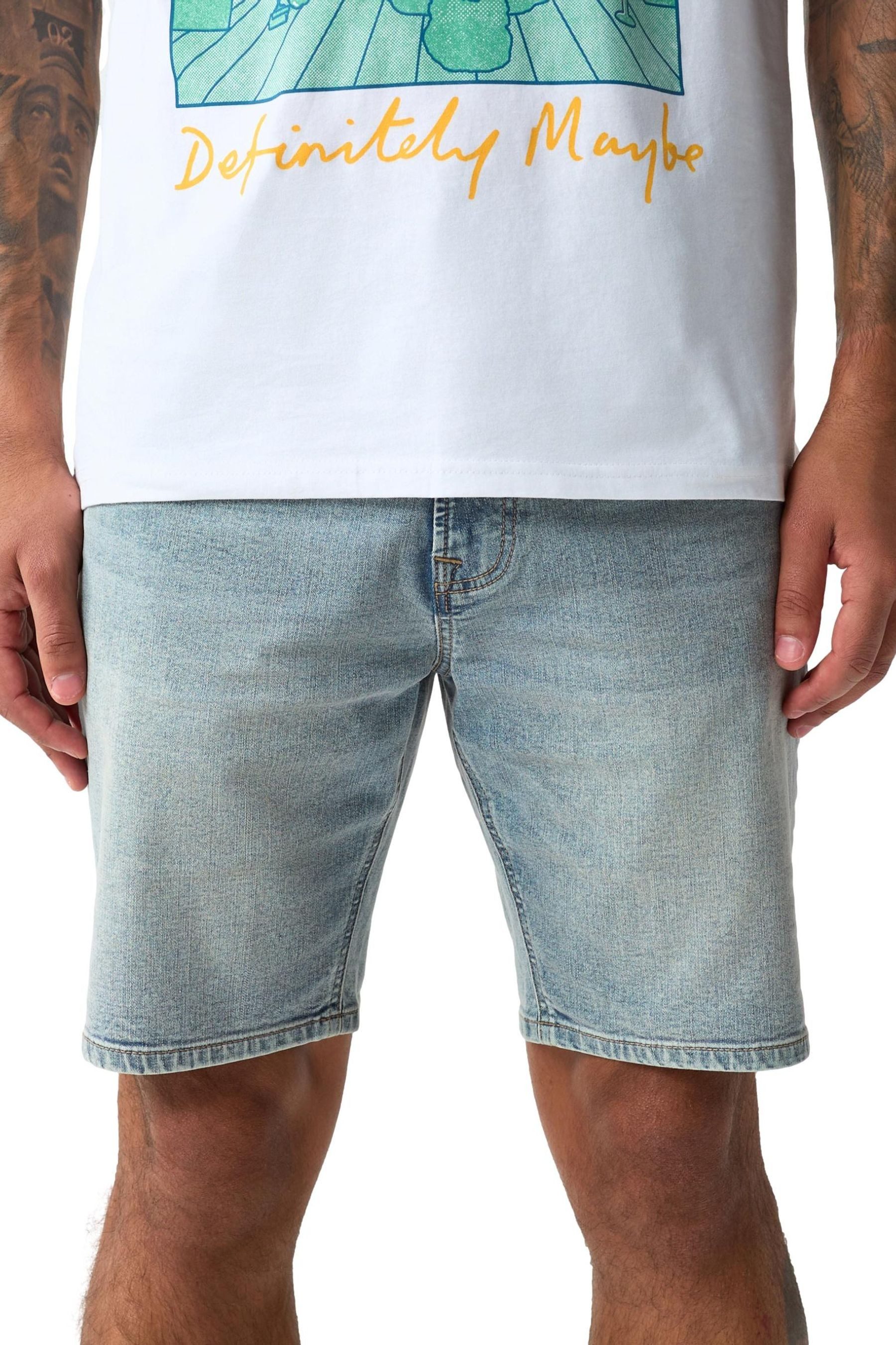 Jeansshorts Slim Fit Denim-Shorts mit Stretchanteil