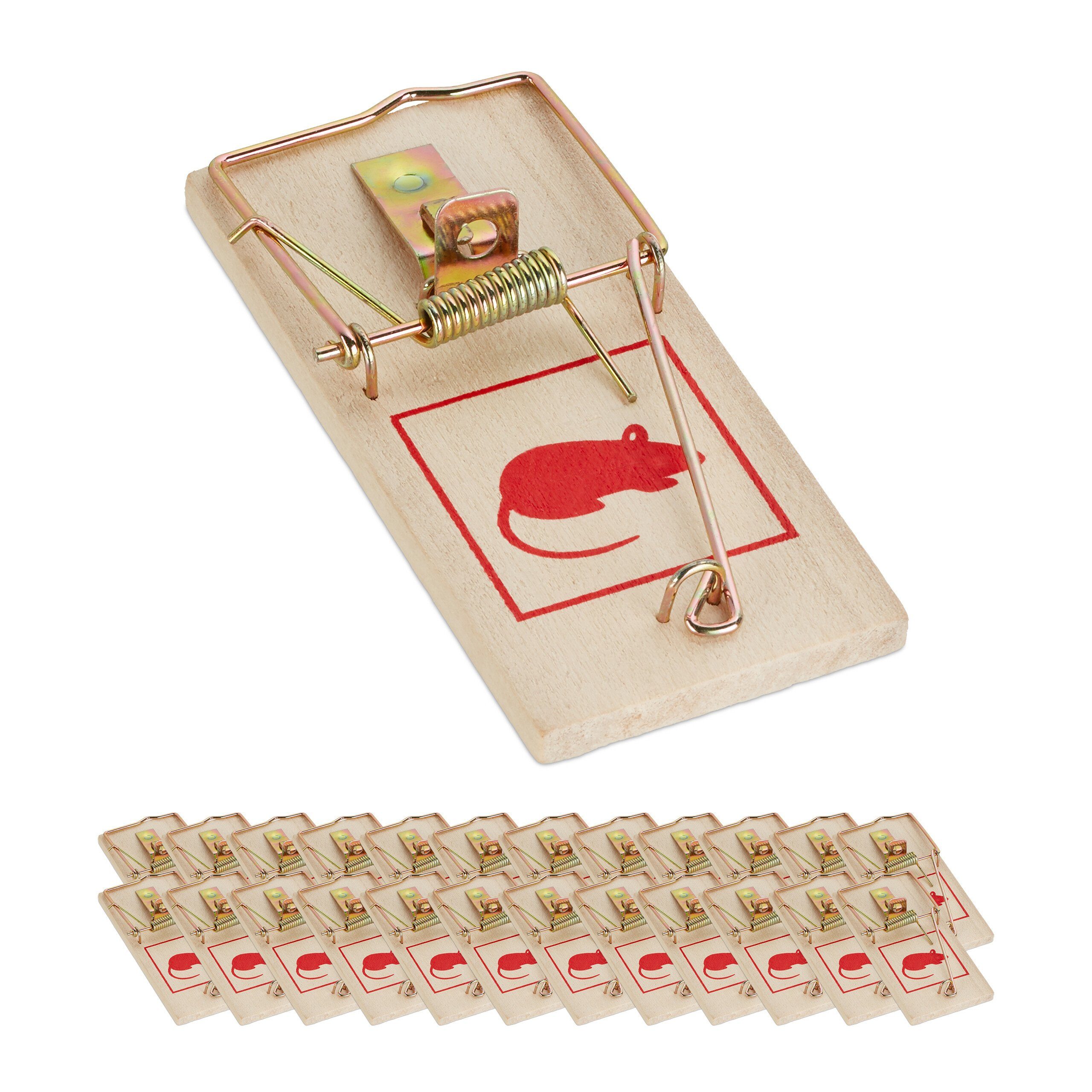 Schlagfalle Mausefalle Holz im 25er Set