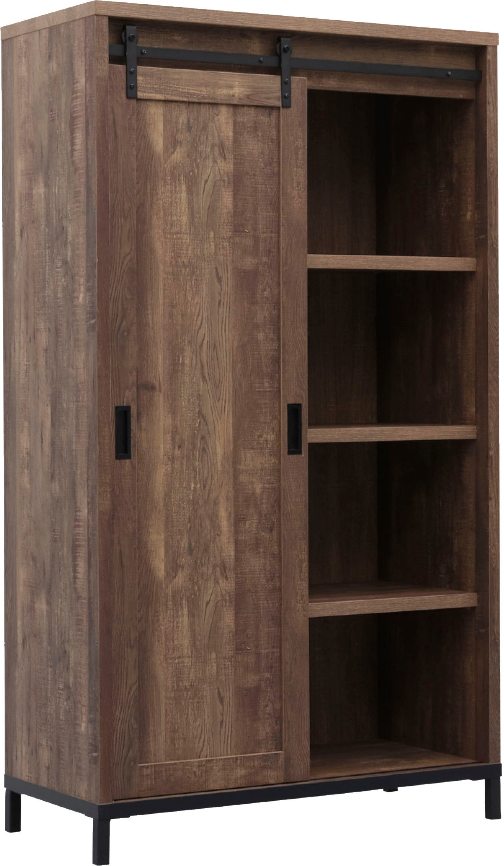 OMG Design Mehrzweckschrank Stanley Wohnzimmerschrank mit Schiebetür, Höhe 170 cm