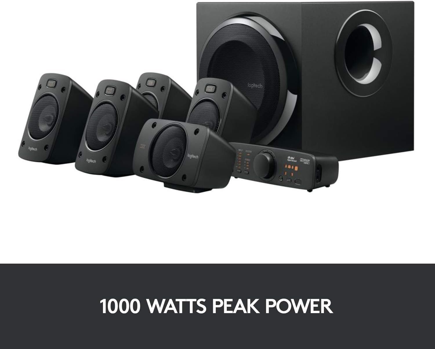 Logitech Z906 Surround-Sound System 5.1 Lautsprecher System 5.1 (1000 W) – Bild 4 von 5