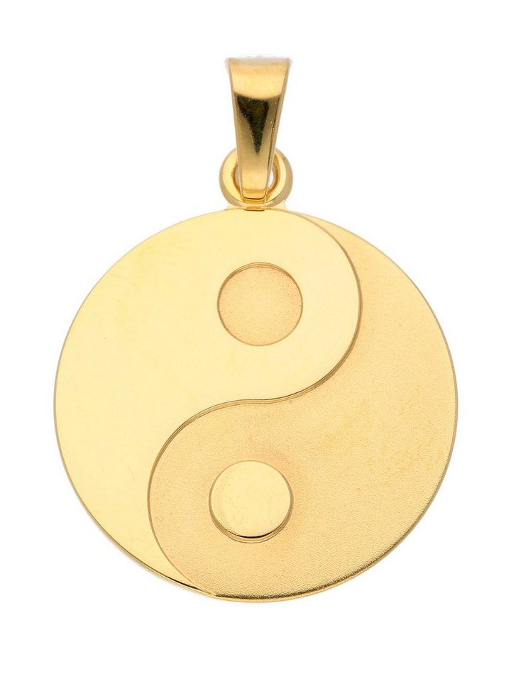 Adelia´s Kettenanhänger 333 Gold Anhänger Ying Yang, Goldschmuck für Damen,  Mit Liebe gefertigt aus: 8 Karat ( 333 ) Gelbgold