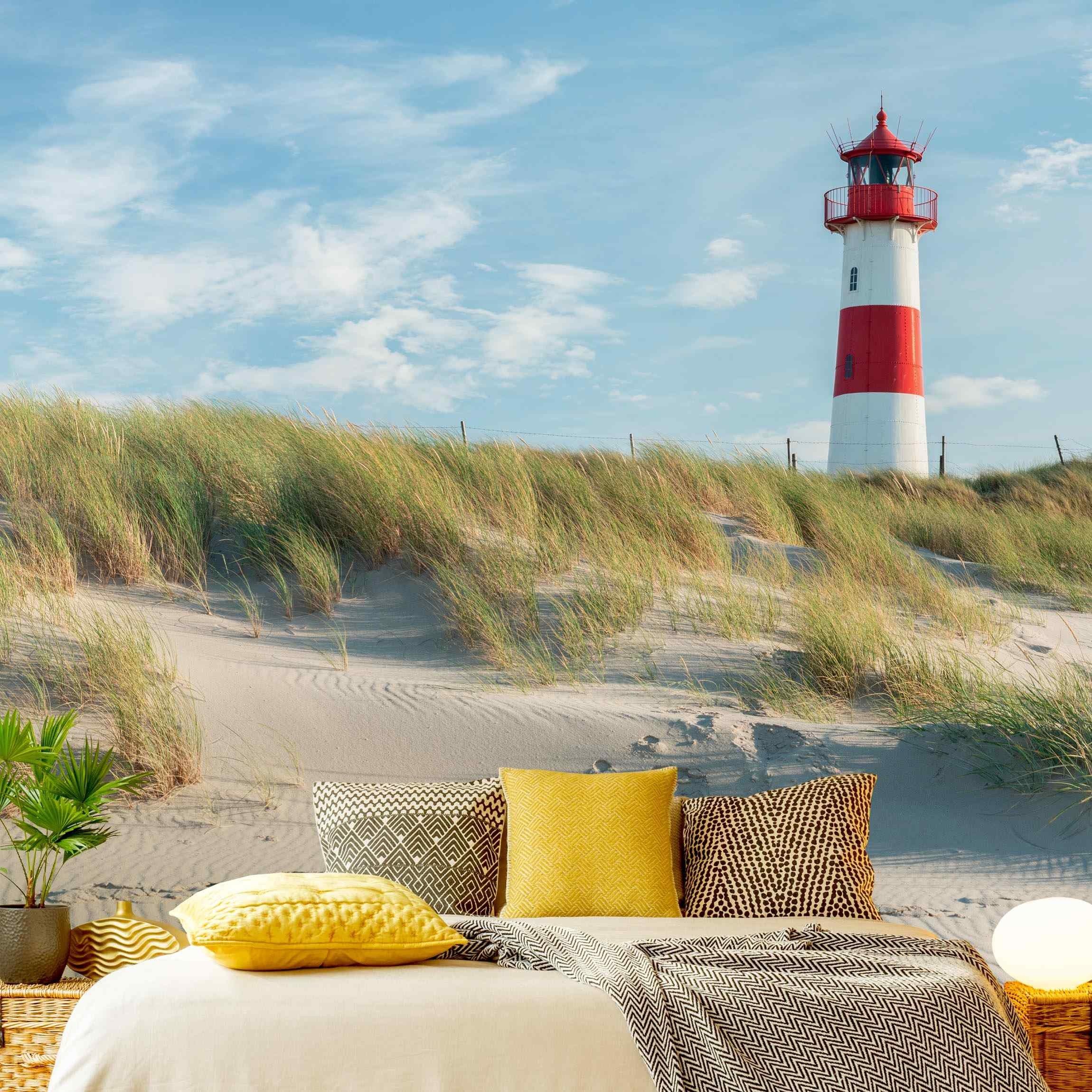 Bilderdepot24 Fototapete Leuchttürme Leuchtturm Nordsee Meer Strand Natur L günstig online kaufen