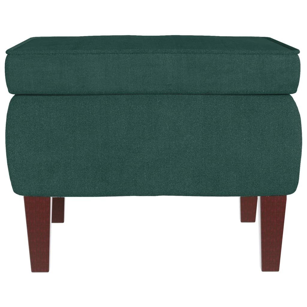 vidaXL Hocker Hocker mit Holzbeinen Dunkelgrün günstig online kaufen