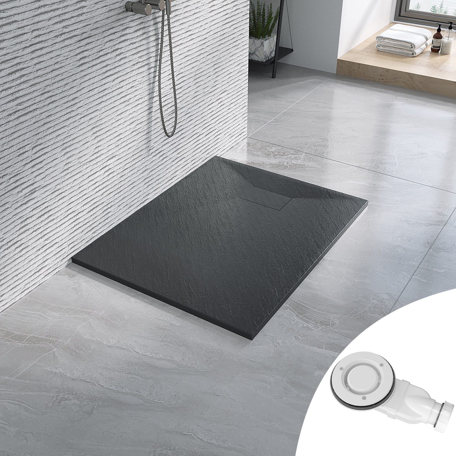 AQUABATOS Rechteckduschwanne Duschwanne 100x80 SMC Duschtasse Eckduschwanne günstig online kaufen