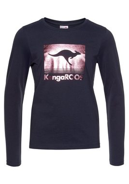 KangaROOS Langarmshirt mit Foliendruck