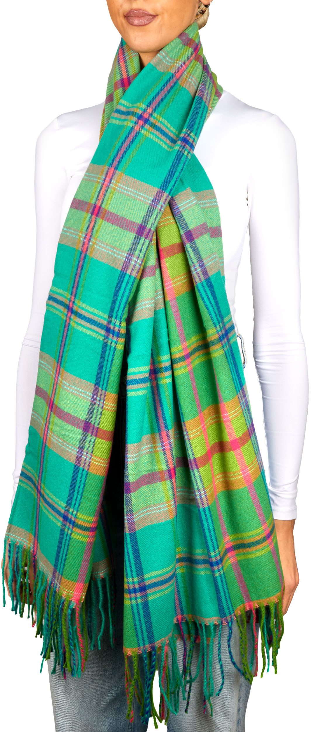 BRUBAKER Schal Cashmirillo Schal Kariert für Damen und Herren - 70 x 200 cm, (Herbstschal Winterschal mit weichem Kaschmir-Gefühl, 1-St), Warm, Kuschelig und Oversized - Damenschal für Herbst und Winter