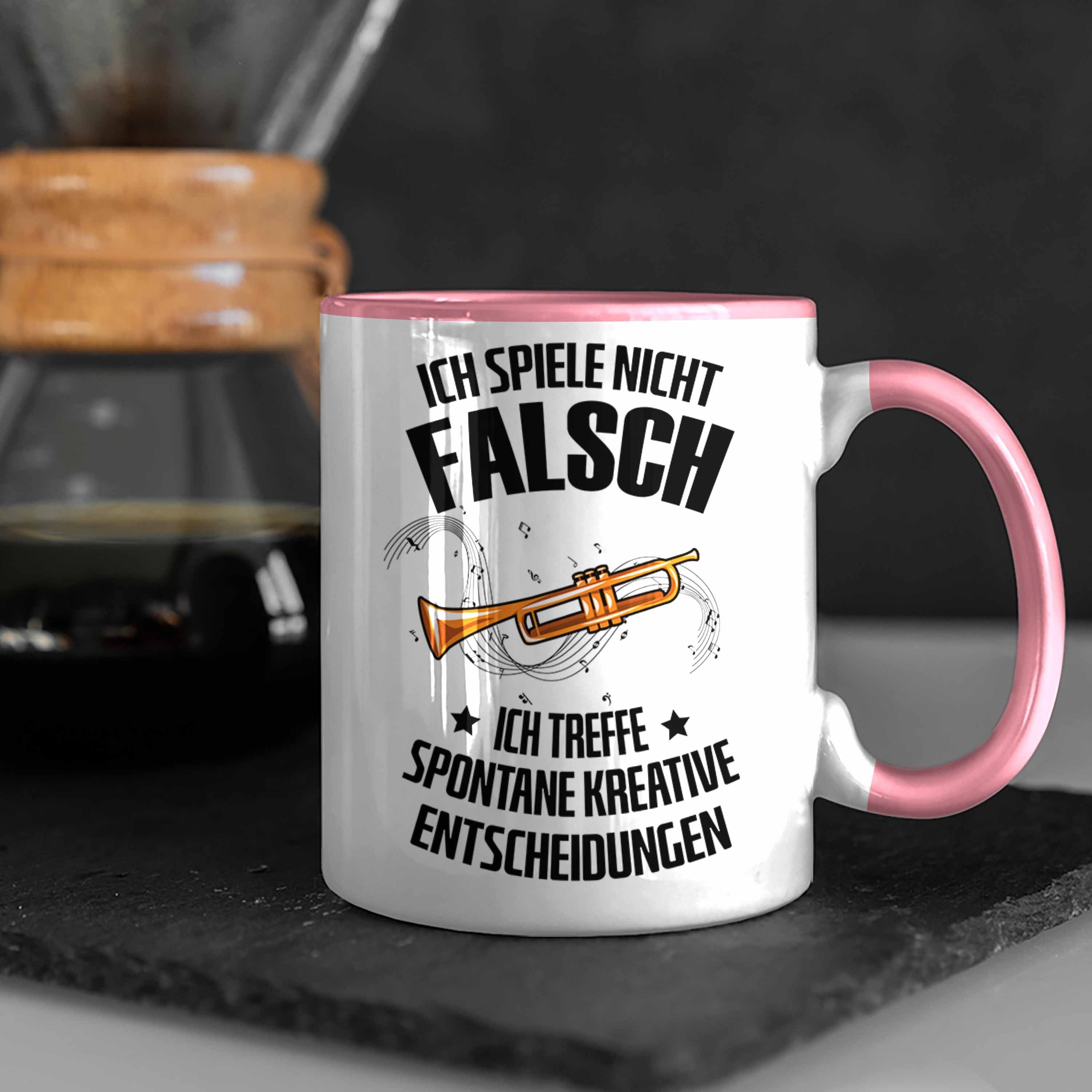 Geschenk Rosa Posaunist Tasse Posaunen-Spieler Tasse Trendation Lustiges Geschenkidee