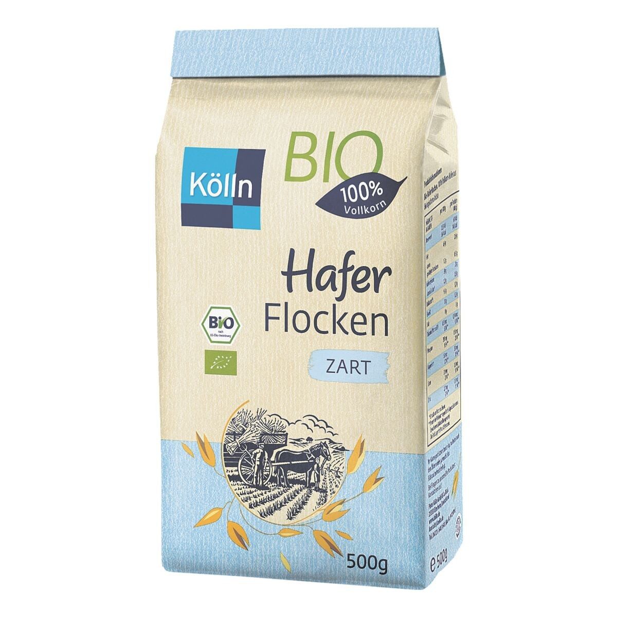 Kölln Cerealien zart, 500 g, Haferflocken, 100% Bio-Vollkorn