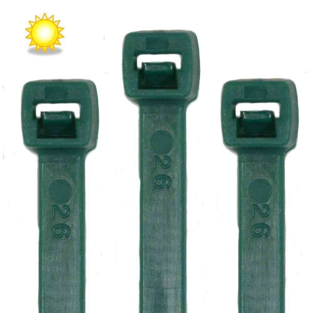 RheVeTec RheFLEX Kabelbinder Kabelbinder UV Solar 100 Stück, Grün (HQ Profi Spar Set, Premium HQ) UV stabilisiert
