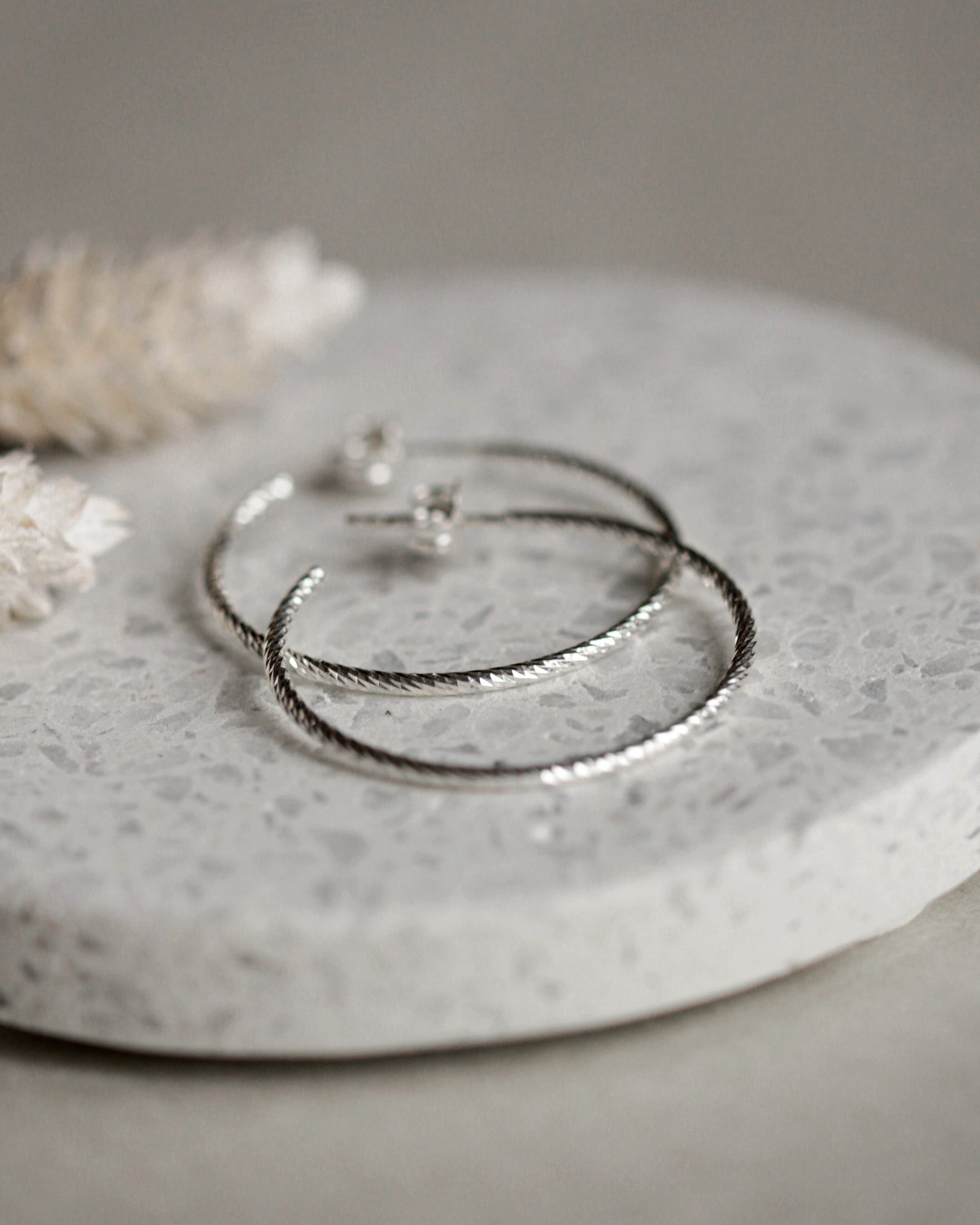 lille mus Paar Creolen Creolen 'Glitzer' 925 Silber / vergoldet günstig online kaufen