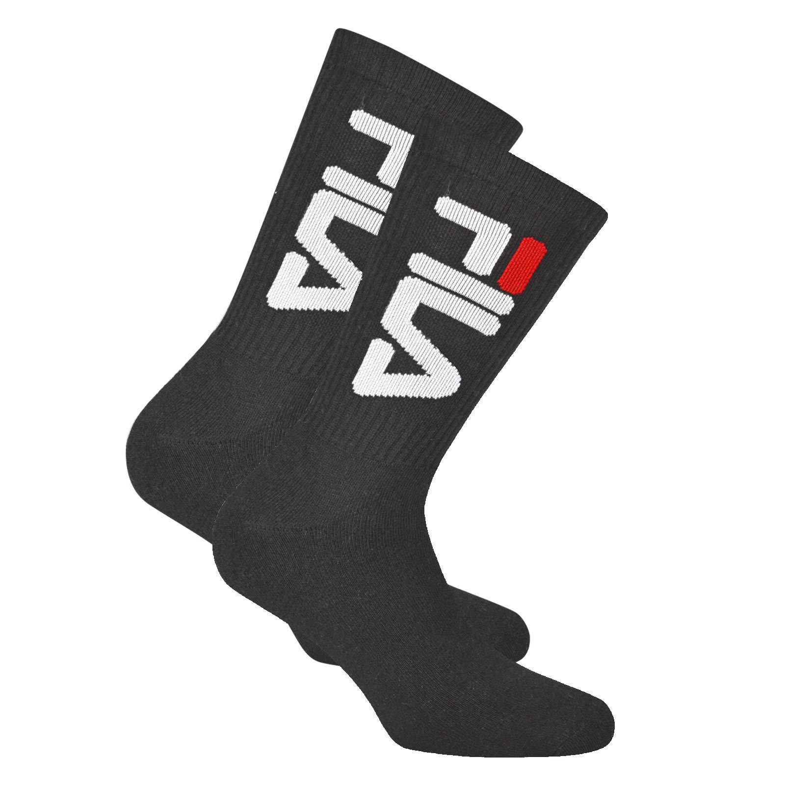 Fila Sportsocken Unisex Socken 2 Paar - Tennissocken, Crew Socks Schwarz