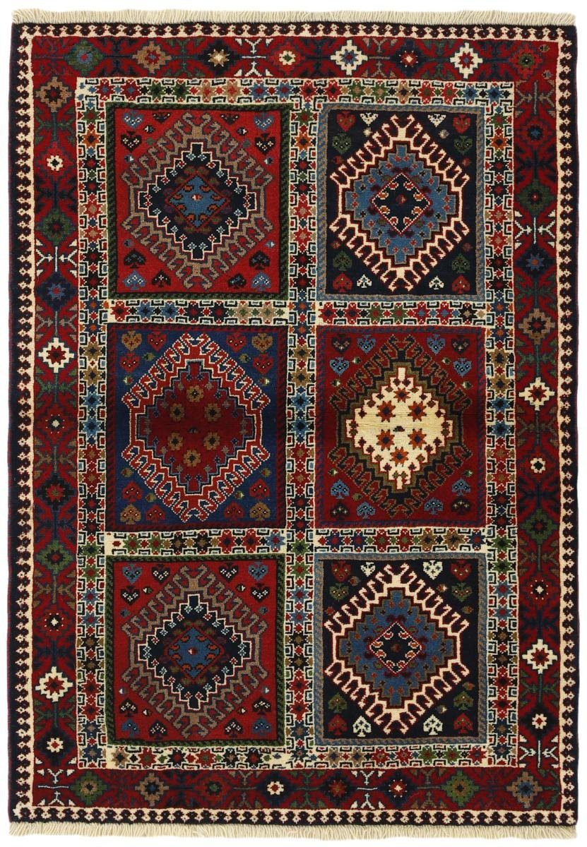 Orientteppich Yalameh 100x143 Handgeknüpfter Orientteppich / Perserteppich, Nain Trading, rechteckig, Höhe: 12 mm