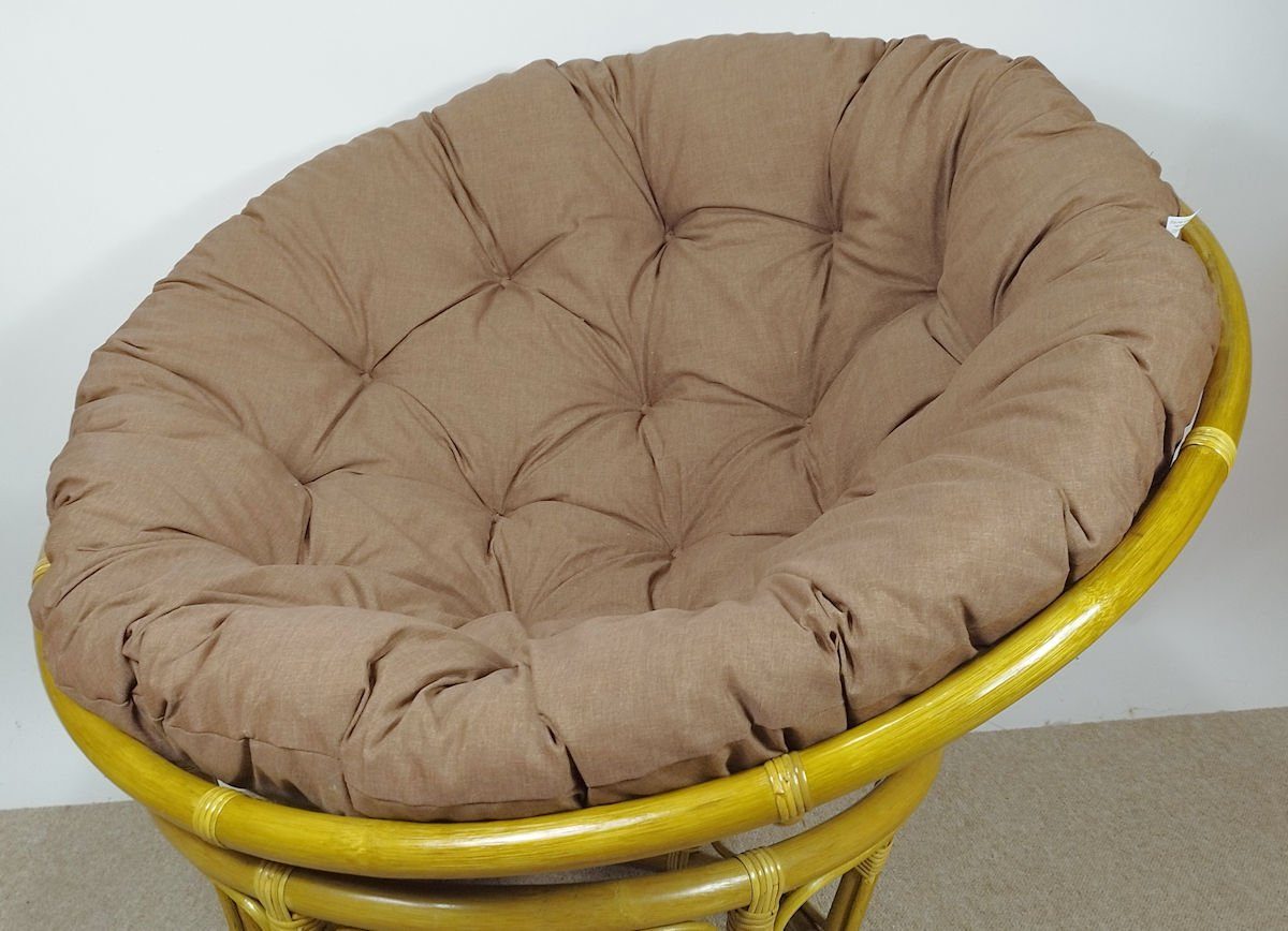 Sitzkissen Polster Kissen Auflage für Rattan Papasansessel Fb dunkelbraun