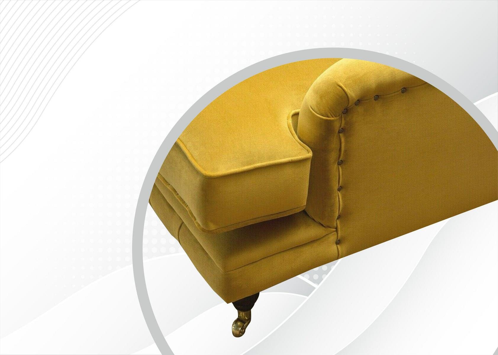 JVmoebel Chesterfield-Sofa, Chesterfield 3 Sitzer Design cm, Die Rückenlehne Knöpfen. 190 Couch Sofa mit