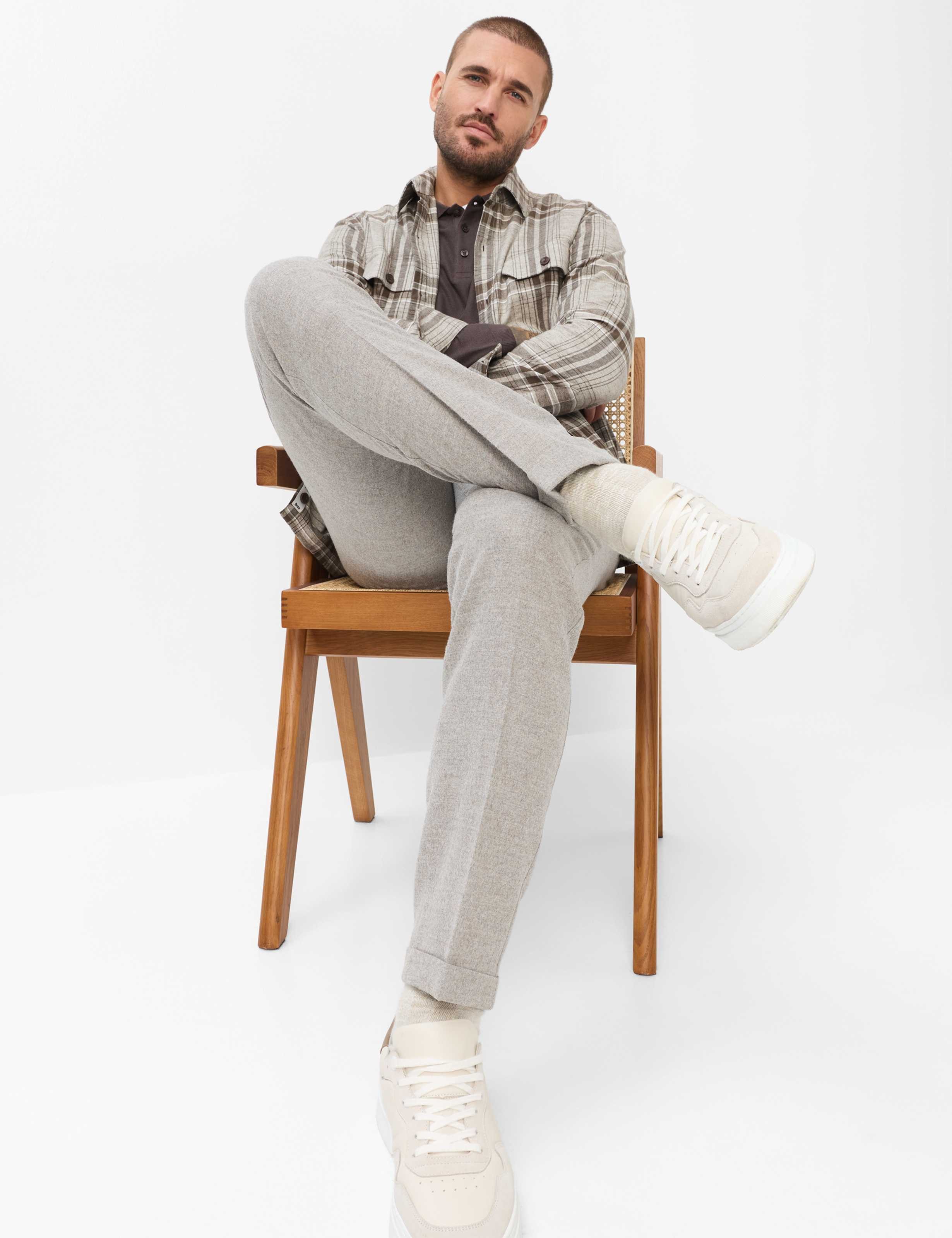 Brax Bundfaltenhose Style TINO Ceramica: Chinohose im Tapered Fit