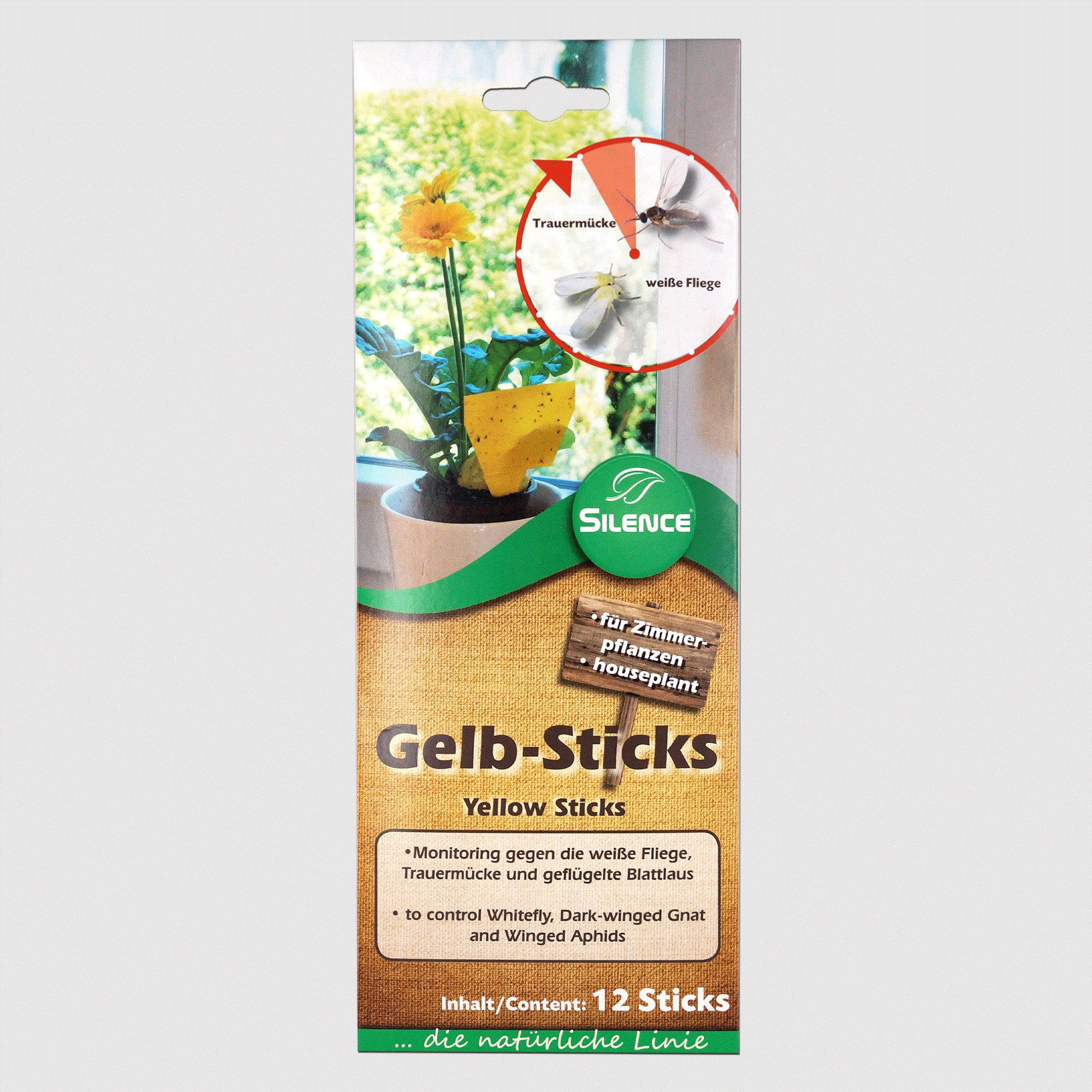Insektenfalle Silence Gelb-Sticks: Effektives Monitoring gegen die weiße Fliege