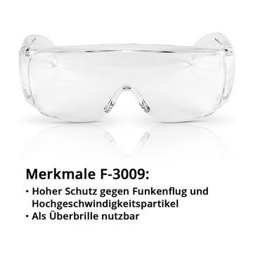 STAHLWERK Arbeitsschutzbrille Schutzbrillen Set, (Set, 2St), Integrierte Ventile zum Schutz vor Beschlagnässe und Kondensation