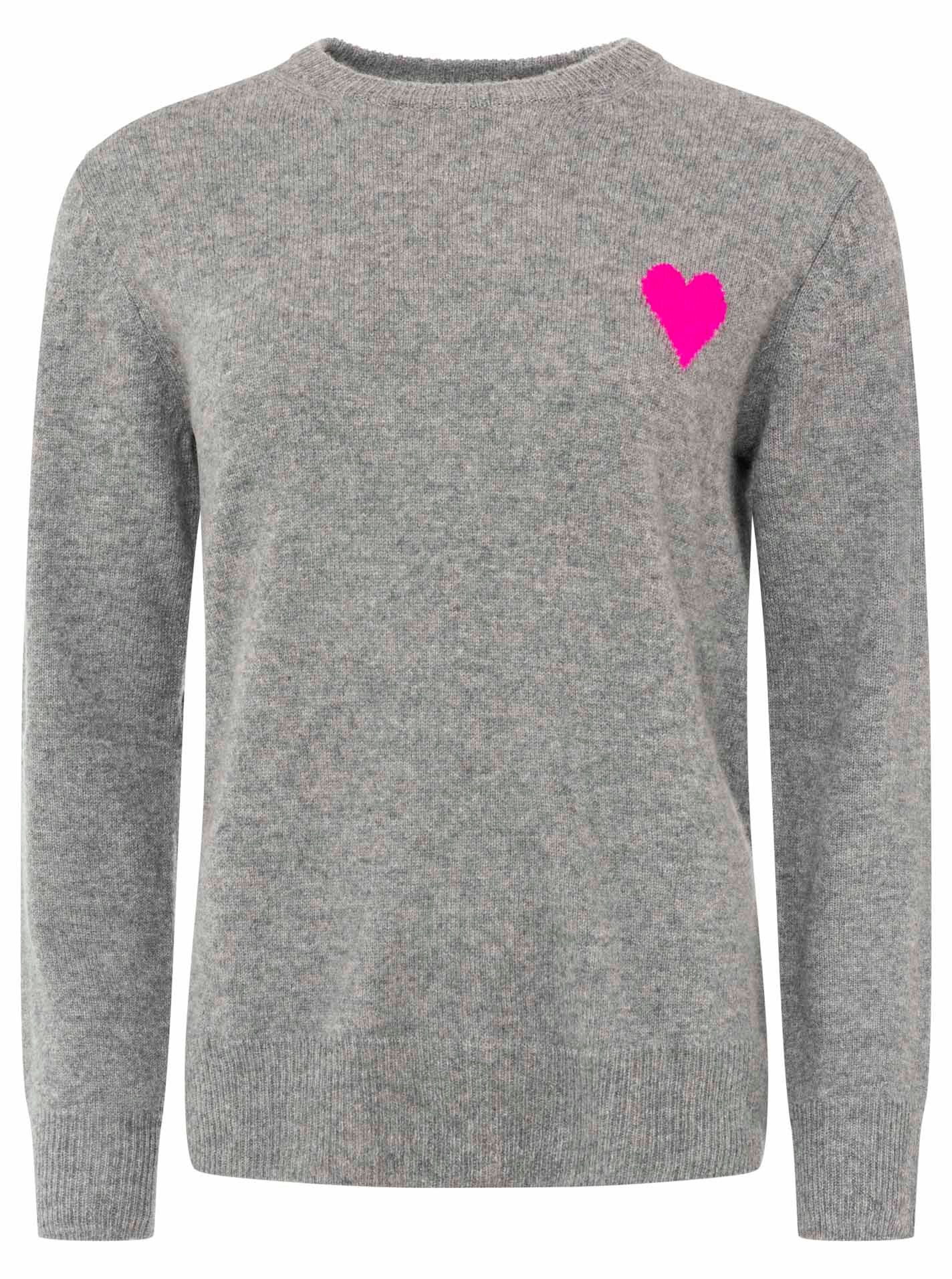 Zwillingsherz Kaschmirpullover 100% Kaschmir Pullover mit Herz