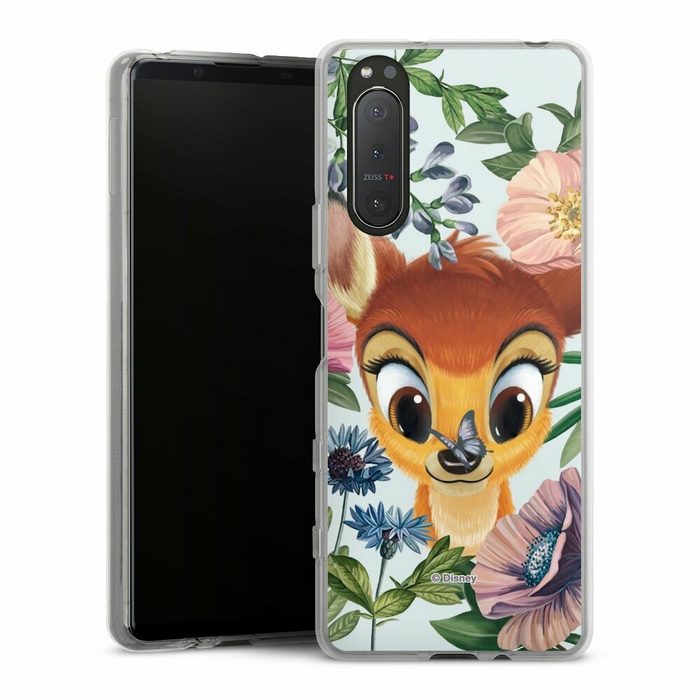 DeinDesign Handyhülle Disney Blumen Bambi Bloomy Bambi Sony Xperia 5 II 5G Silikon Hülle Bumper Case Handy Schutzhülle