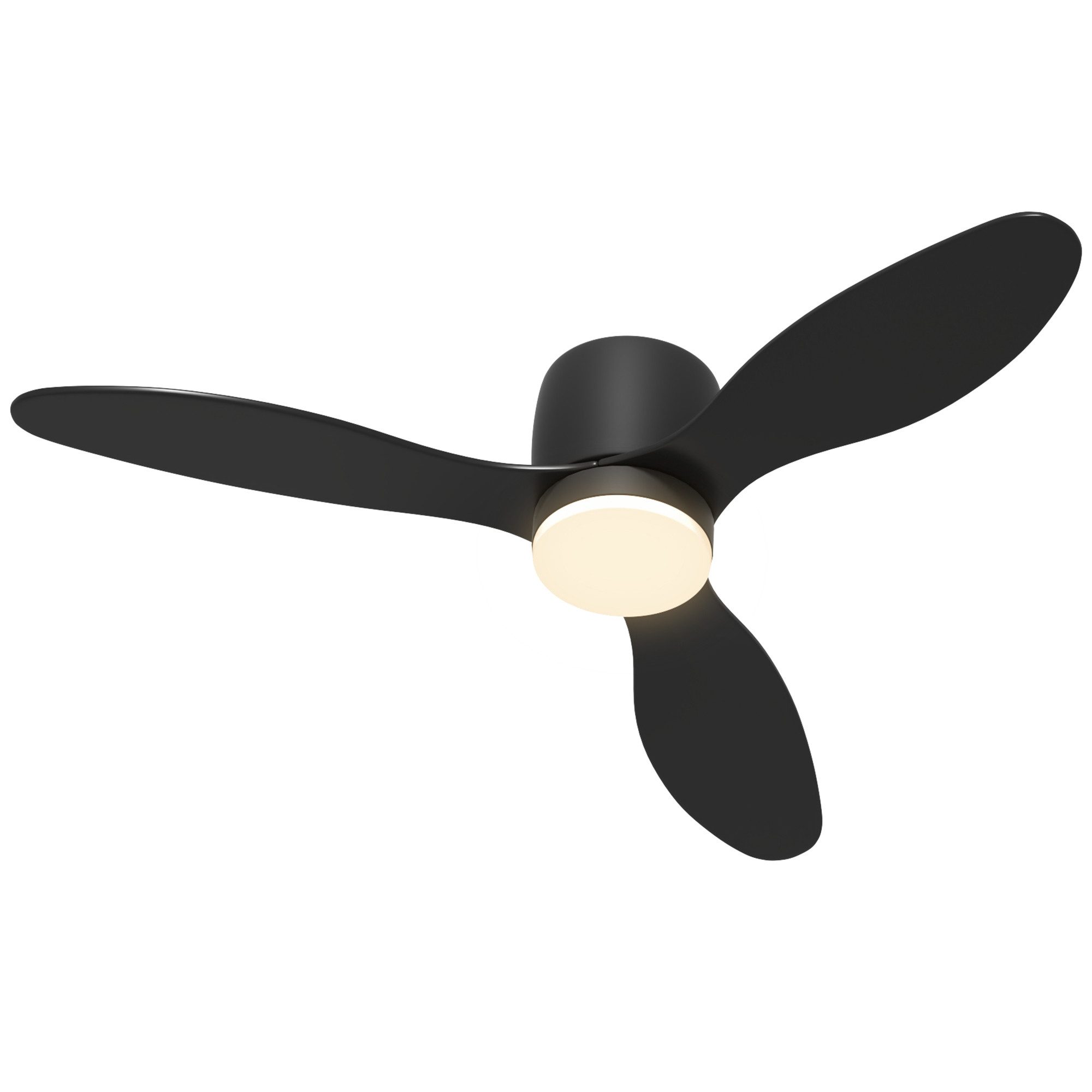 HOMCOM Deckenventilator mit Beleuchtung und Fernbedienung 115 cm LED Lampe günstig online kaufen